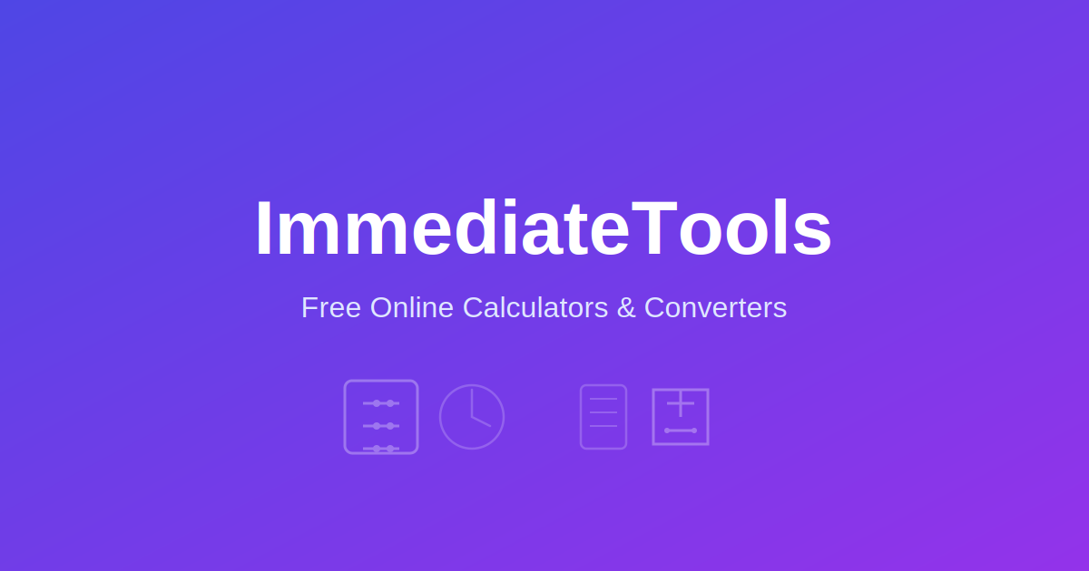 Calculateur de Temps - Durée entre 2 heures | Gratuit | ImmediateTools